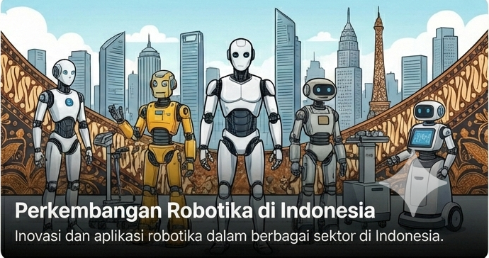 Pameran robotika di universitas teknologi.